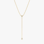 Diamond Cluster Lariat Necklace