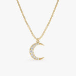 Diamond Crescent Moon Necklace