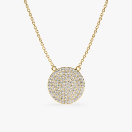 Diamond Disc Necklace