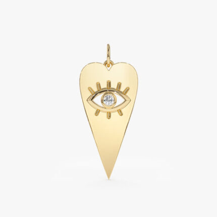 Diamond Eye Heart Charm