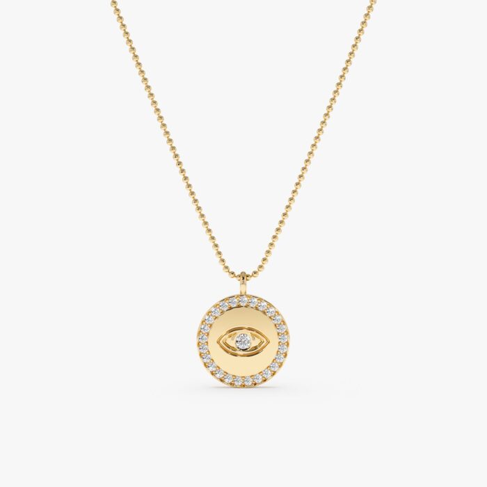 Diamond Eye Medallion with Ball Chain