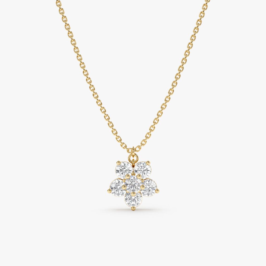 Diamond Flower Necklace