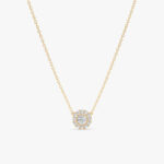 Diamond Halo Pendant Necklace