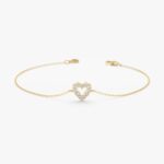 Diamond Heart Outline Bracelet