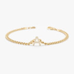 Diamond Initial Cuban Chain Bracelet