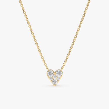 Diamond Inlay Heart Necklace
