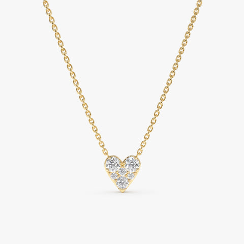 Diamond Inlay Heart Necklace