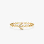 Diamond Moon Chain Ring