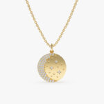 Diamond Moon & Stars Medallion