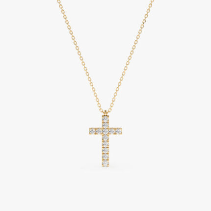 Diamond Paved Cross Necklace