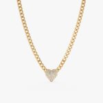 Diamond Puffer Heart Cuban Chain