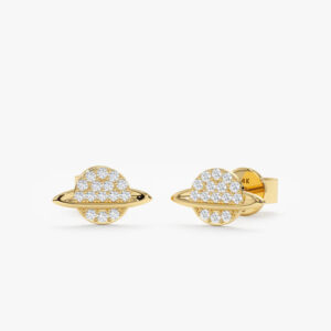 Diamond Saturn Studs