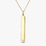 Diamond Vertical Tag Necklace