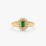 Emerald and Diamond Vintage Ring