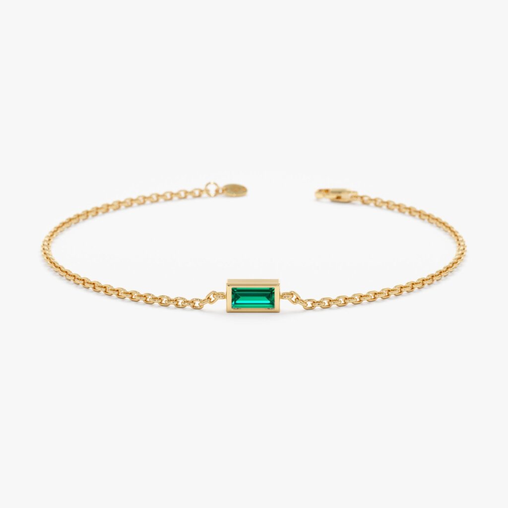 Emerald Birthstone Bracelet