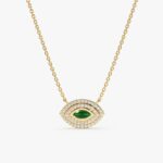 Emerald Diamond Eye Necklace