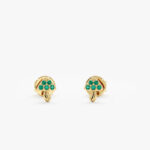 Emerald Mushroom Studs