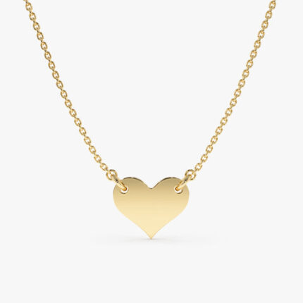 Engravable Heart Necklace Handcrafted