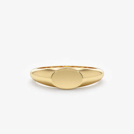 Engravable Oval Signet Ring