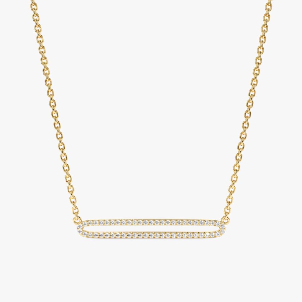 Eternity Diamond Bar Necklace