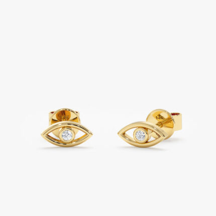 Evil Eye Diamond Studs