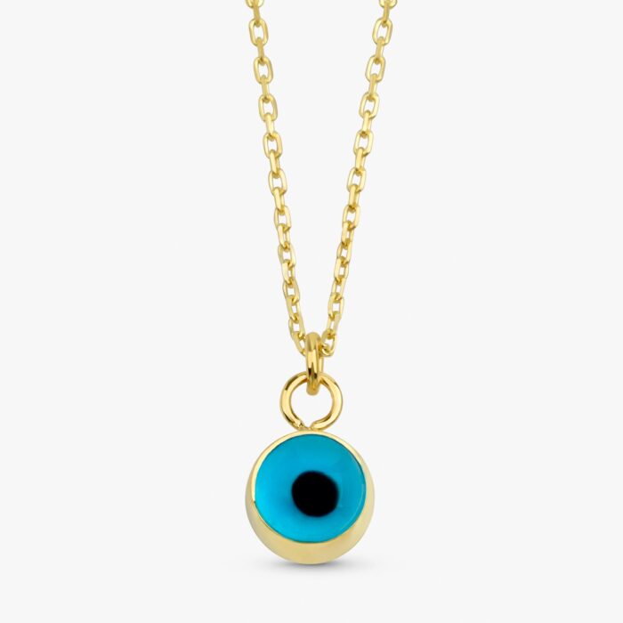 Evil Eye Glass Charm Necklace