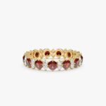 Garnet and Diamond Eternity Band