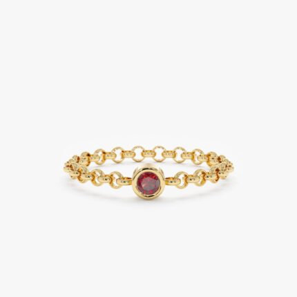 Garnet Chain Ring