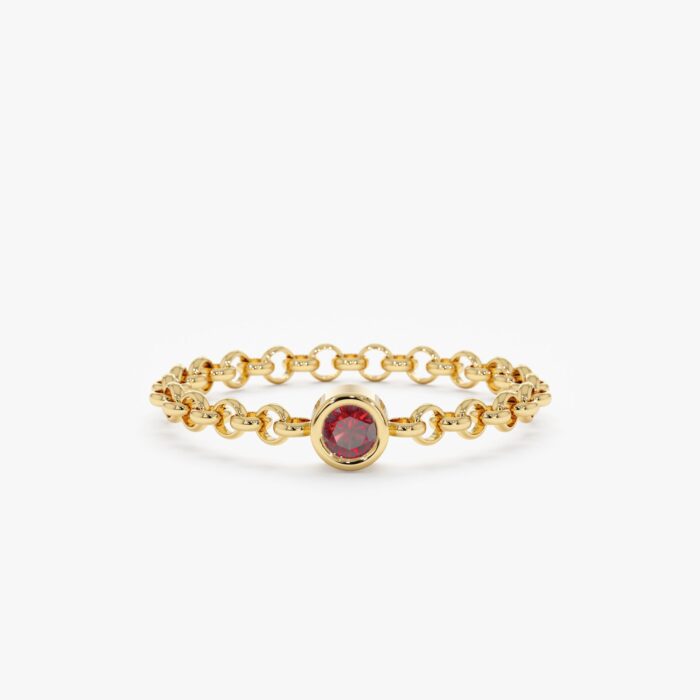 Garnet Chain Ring