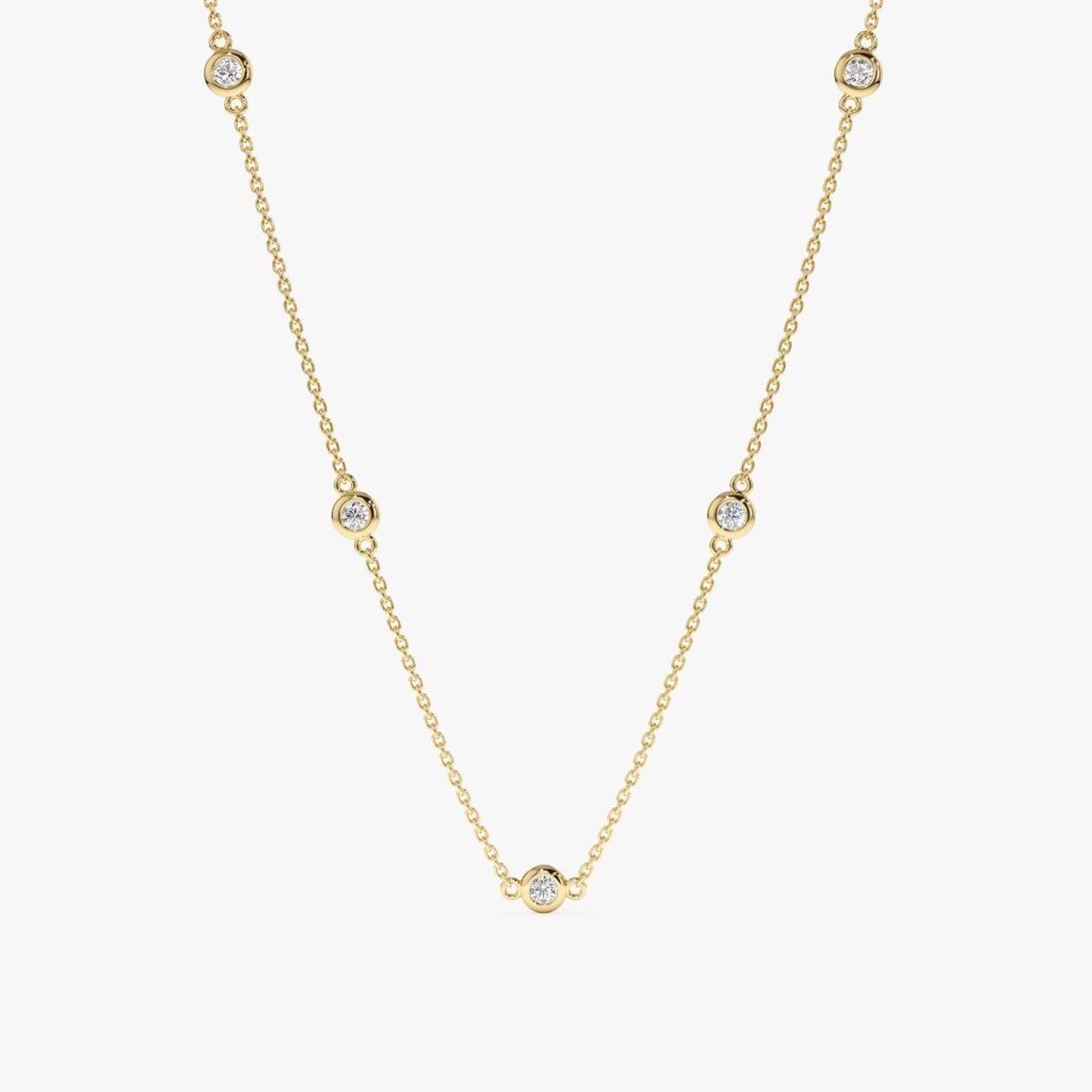 Gold Diamond By The Yard Necklace