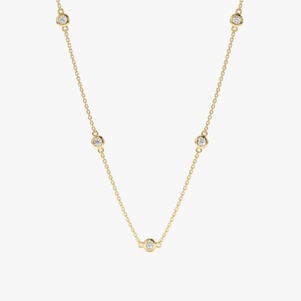 Gold Diamond By The Yard Necklace