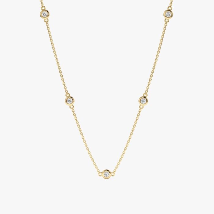 Gold Diamond By The Yard Necklace