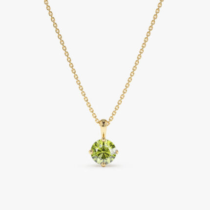 Gold Peridot Necklace