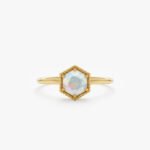 Hexagon Opal Ring
