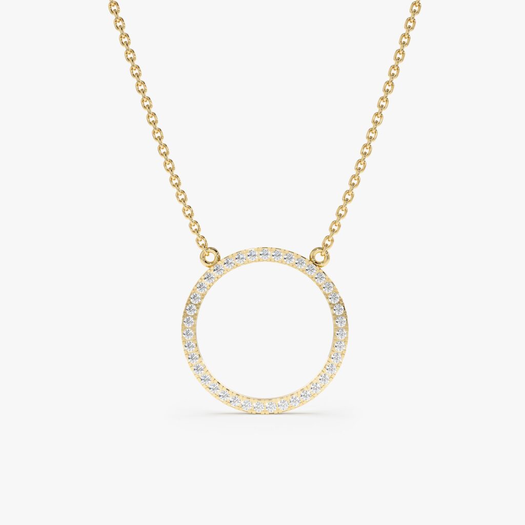 Large Circle Of Life Diamond Necklace