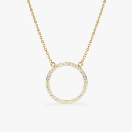 Large Circle Of Life Diamond Necklace