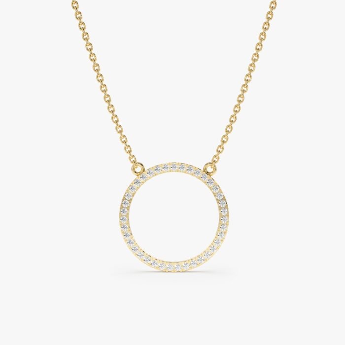 Large Circle Of Life Diamond Necklace