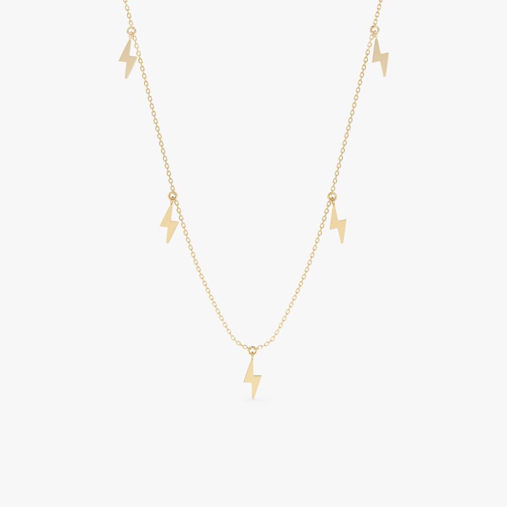 Lightning Bolt Drop Necklace