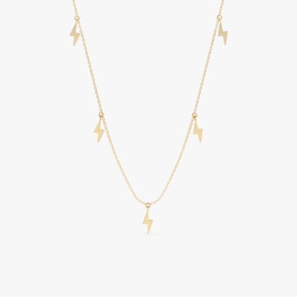 Lightning Bolt Drop Necklace