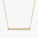 Long Diamond Bar Necklace