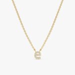 Lowercase Diamond Initial Necklace