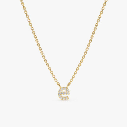 Lowercase Diamond Initial Necklace