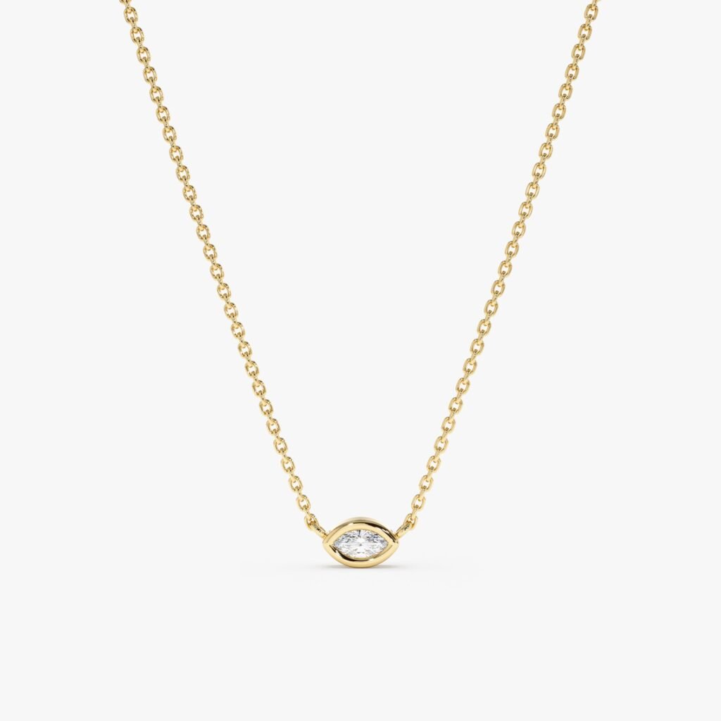 Marquise Diamond Eye Necklace