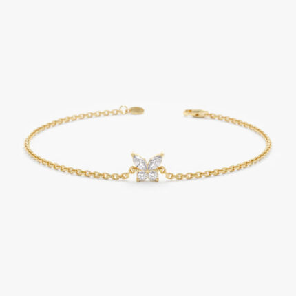 Marquise Diamonds Butterfly Bracelet