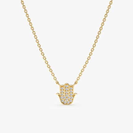  Diamond Hamsa Necklace