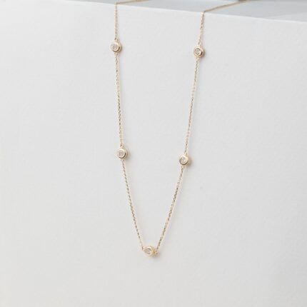 Moonstone Station Necklace