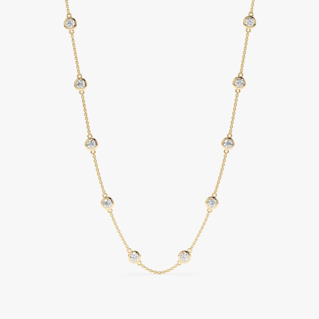 Multi Diamond By The Yard Necklace