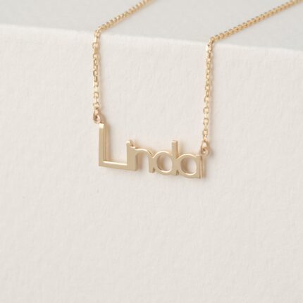 Name Necklace In Solid Gold