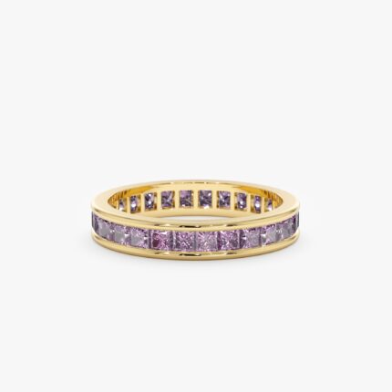 Natural Amethyst Eternity Ring