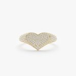 Natural Diamonds Heart Signet Ring